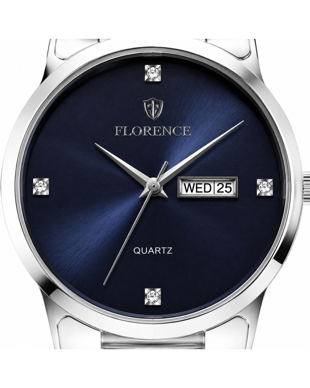 Florence Silver Blue Day-Date Men's Watch – additional product detail view 3 | Trezora Watches