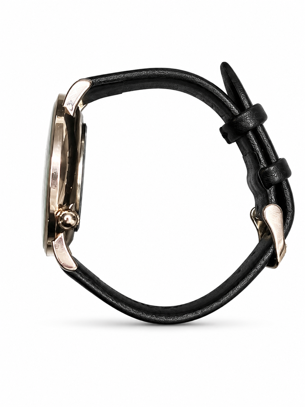 TOMI Black Dial Black Leather Strap Men's Watch – additional product detail view 6 | Trezora Watches
