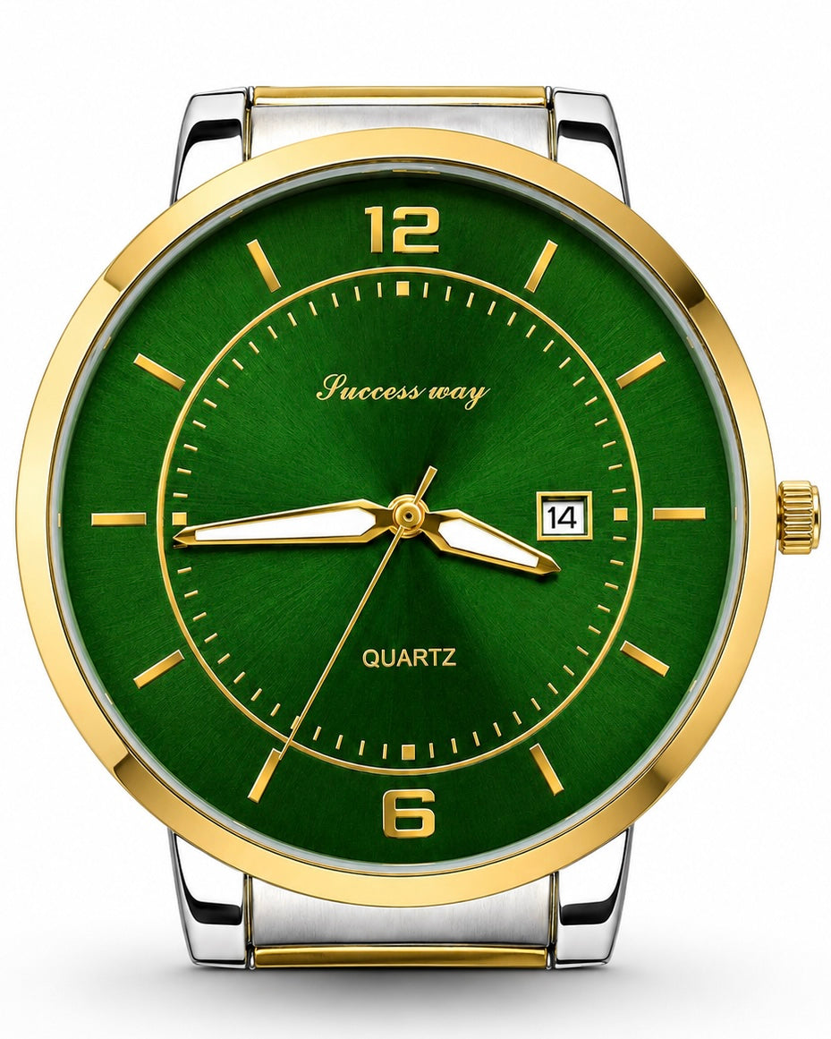 Success Way Two-Tone Green Dial Men's Watch – additional product detail view 3 | Trezora Watches