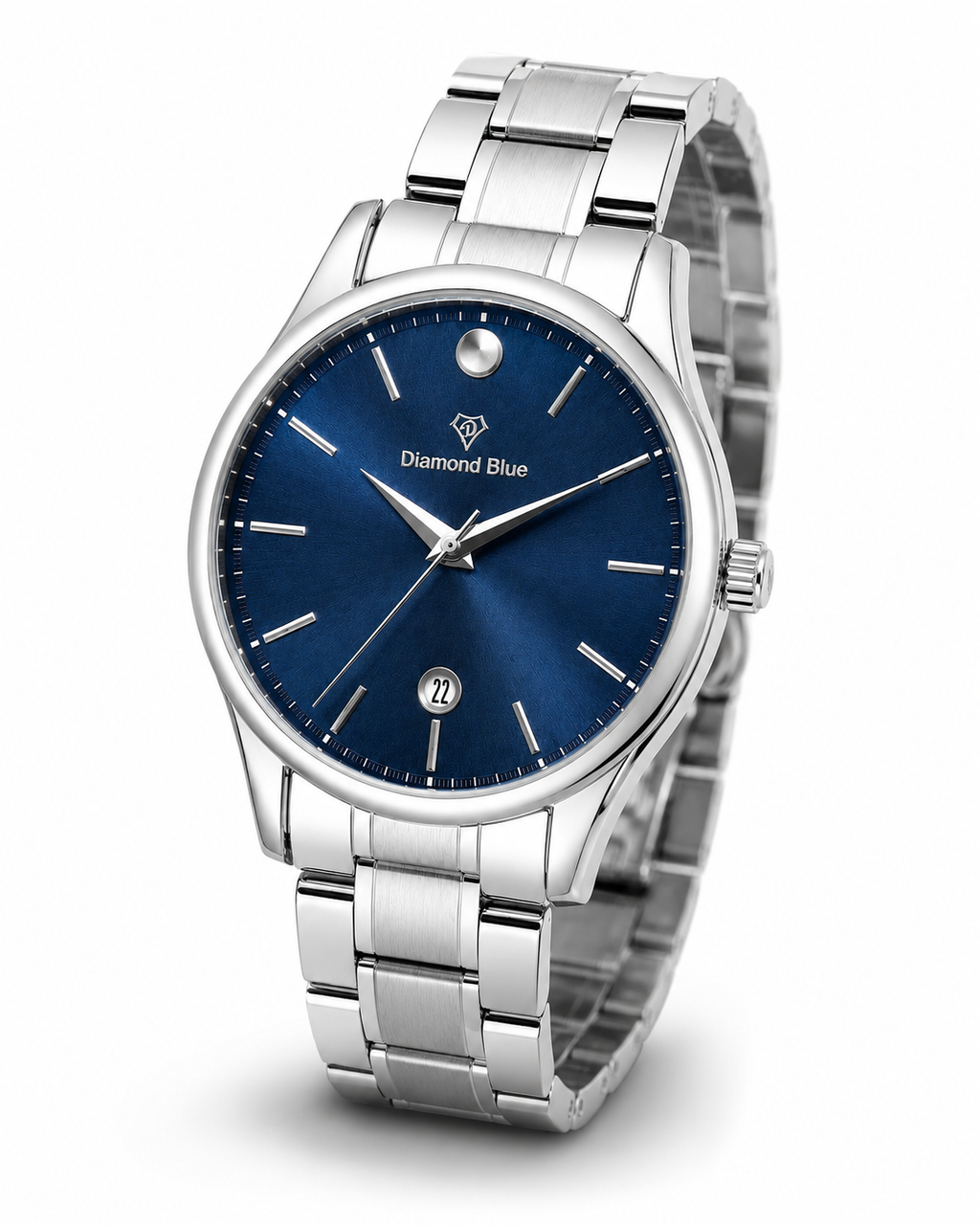 Diamond Blue Silver Blue Dial Men's Watch – additional product detail view 4 | Trezora Watches