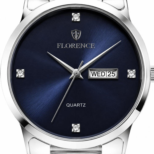 Florence Prestige Silver Blue | Day-Date | 42 mm