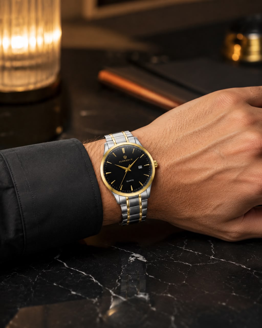 Florence Executive Two-Tone Gold Black | 42 mm