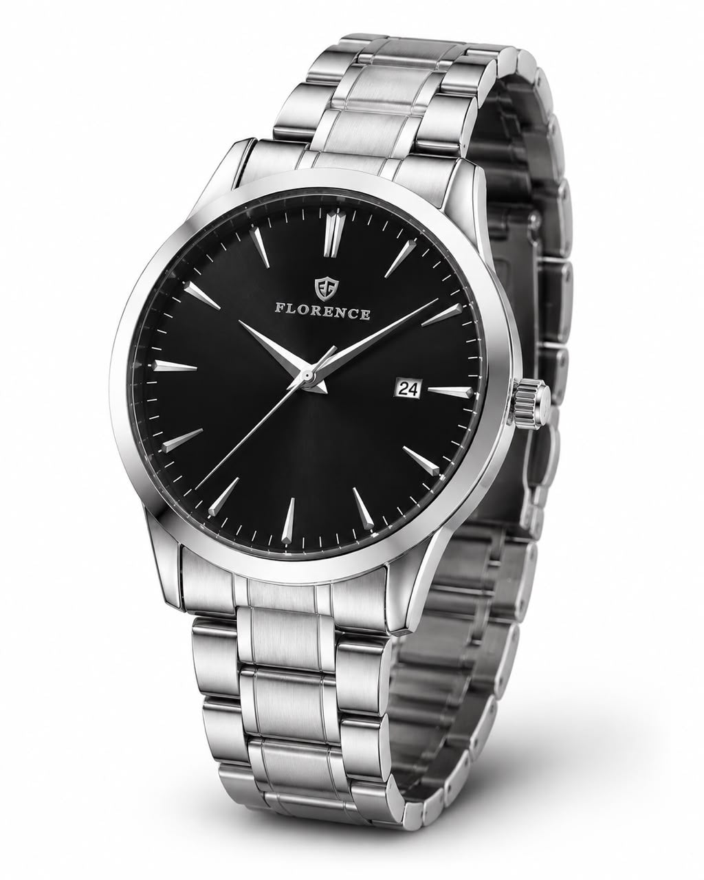 Florence Executive Silver Black | 42 mm