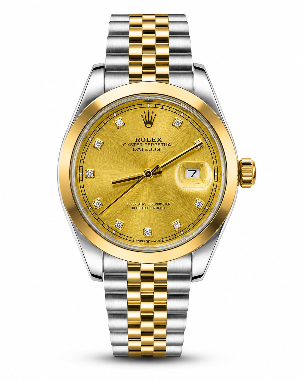 Two-tone gold dial automatic men's watch front view